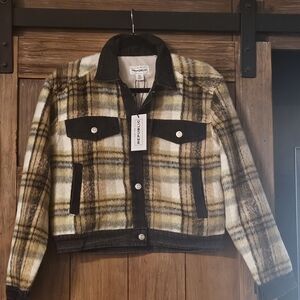For The Republic Womens Plaid Jacket